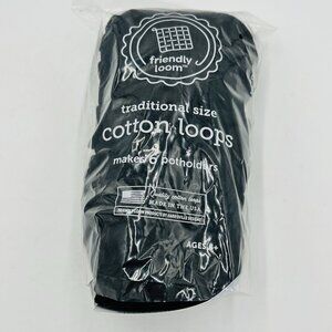 Friendly Loom | Lotta Loops - Traditional-Sized Black Potholder Weaving Loops